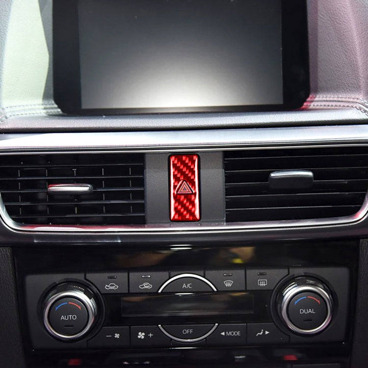 Car Carbon Fiber Warning Light Decorative Sticker for Mazda CX-5 2017-2018, Left and Right Drive,...