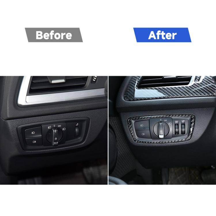 Car Headlight Switch Decorative Sticker for BMW F52 1 Series Sedan 2017-2019, Left Drive, Headlig...
