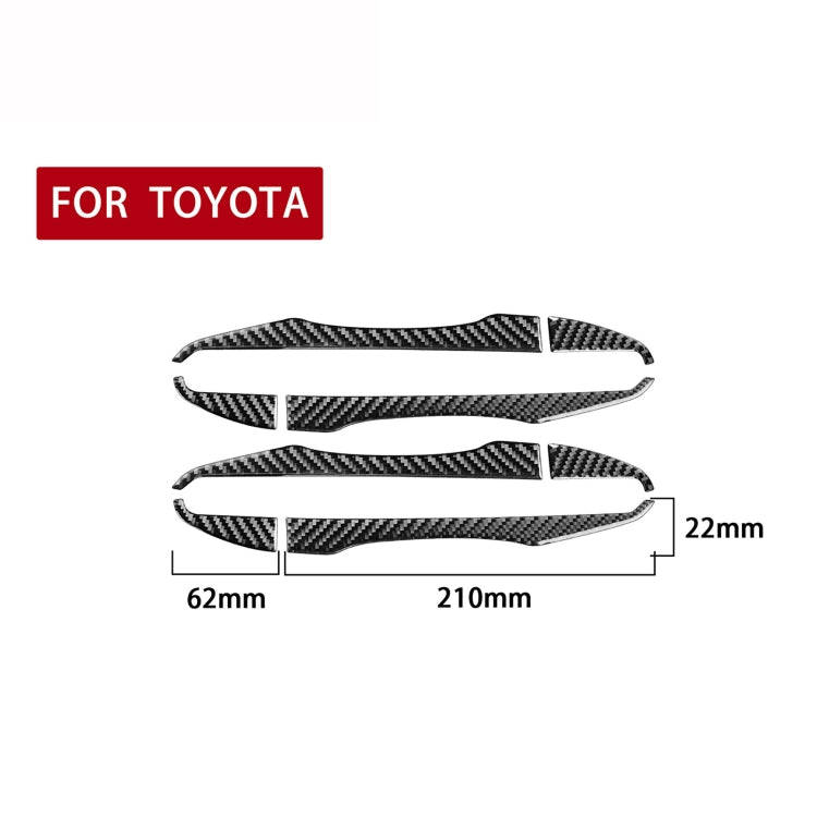 Car Carbon Fiber Door Outside Handle Decorative Sticker for Toyota Corolla / Levin 2014-2018, Lef...