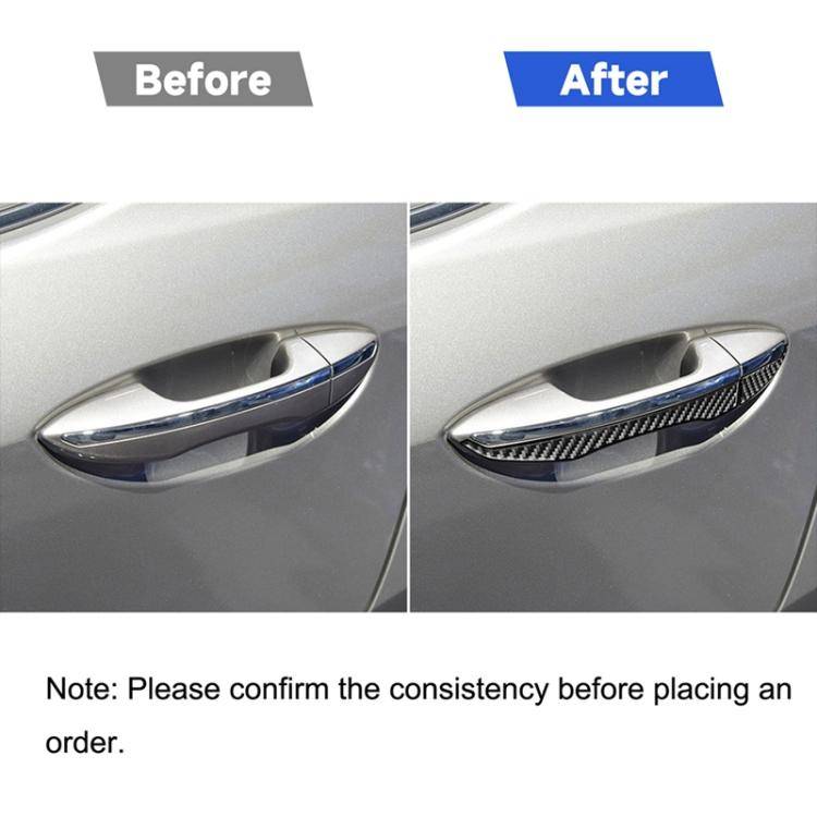 Car Carbon Fiber Door Outside Handle Decorative Sticker for Toyota Corolla / Levin 2014-2018, Lef...