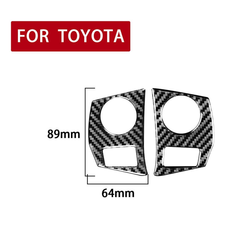 Car Carbon Fiber Steering Wheel Button Frame Decorative Sticker for Toyota Corolla / Levin 2014-2...