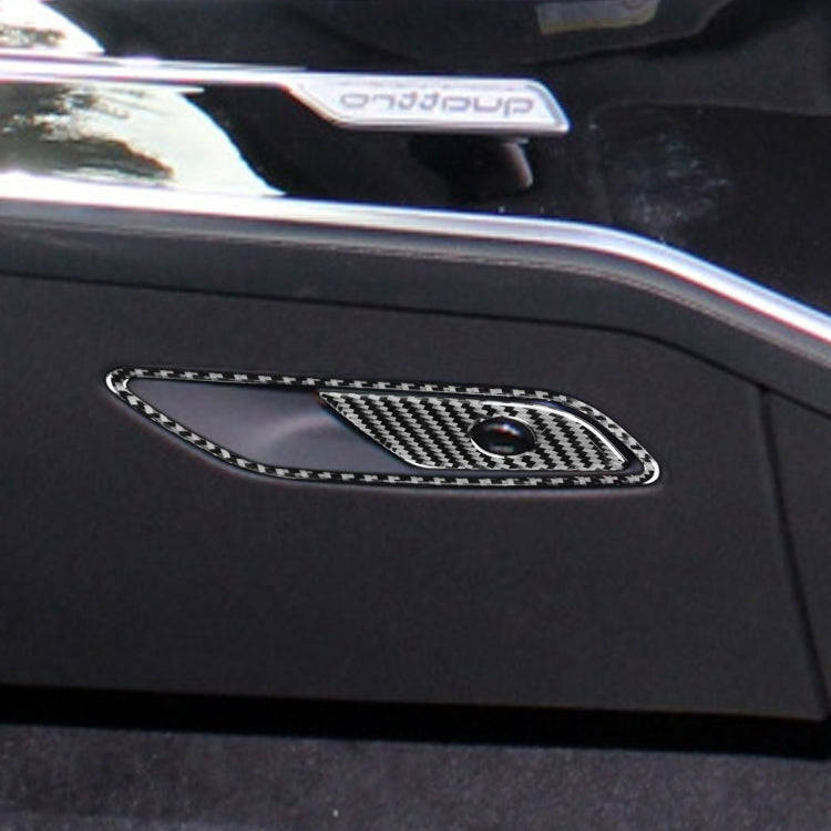 Car Carbon Fiber Front Passenger Seat Storage Box Switch Decorative Sticker for Audi A6L / A7 201...