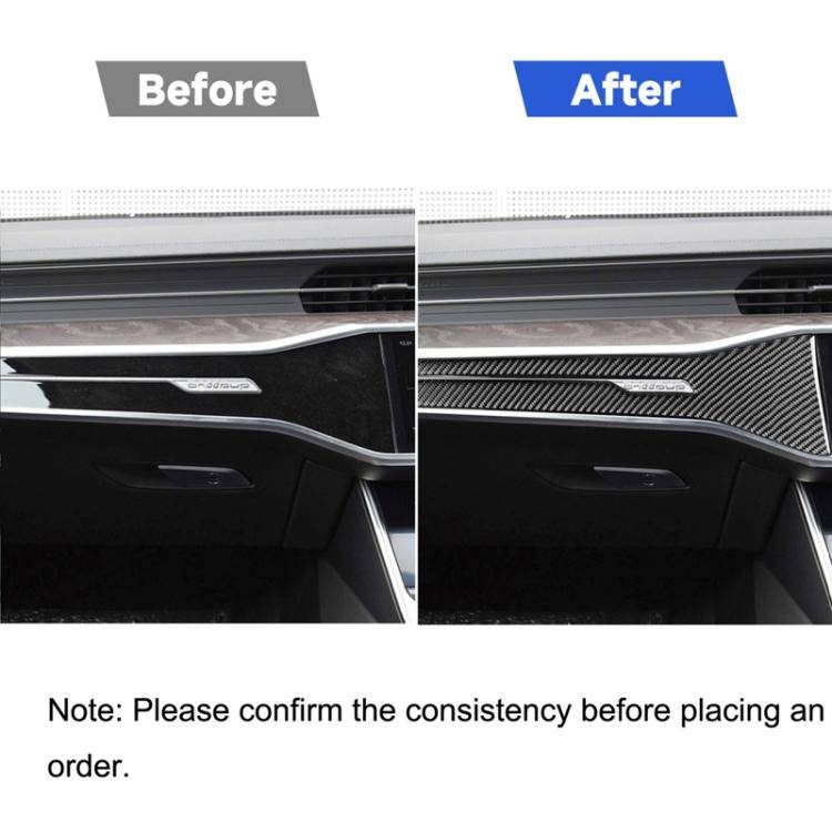 Car Carbon Fiber Central Control Decorative Sticker for Audi A6L / A7 2019-, Right Drive, Central...