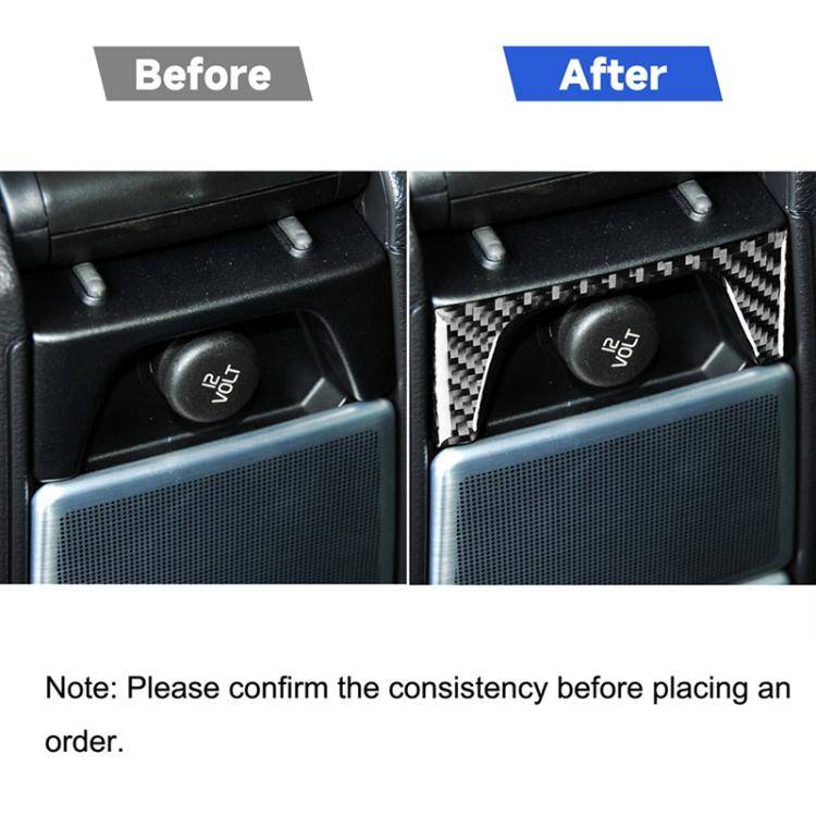 Car Carbon Fiber Rear Control Panel Decorative Sticker for Volvo XC90 2003-2014, Left and Right D...