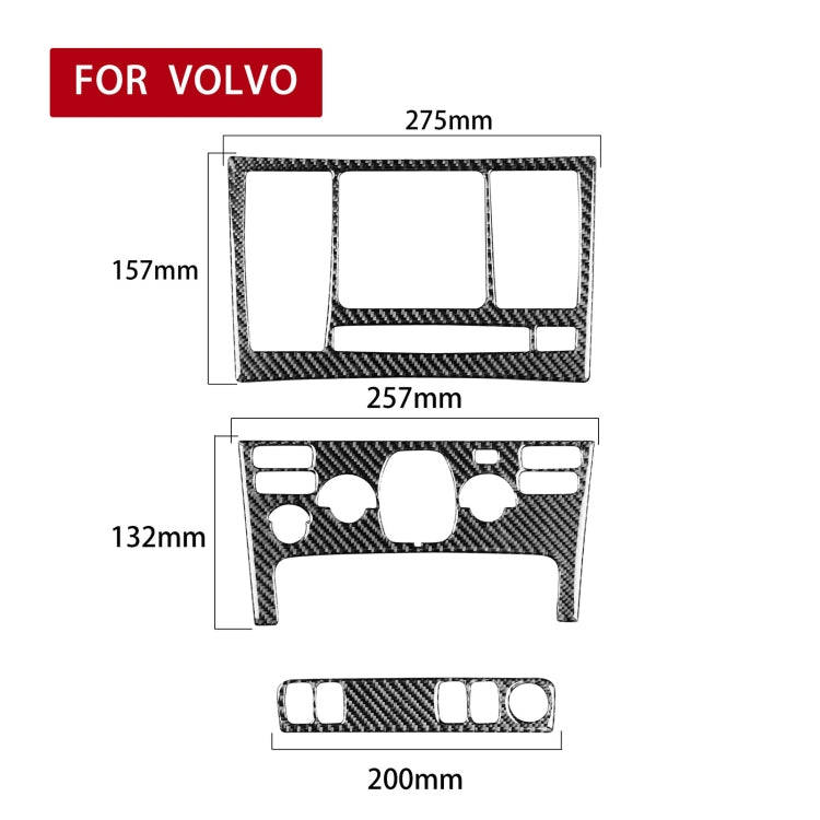 Car Carbon Fiber Control Panel Set A Decorative Sticker for Volvo XC90 2003-2014, Left and Right ...