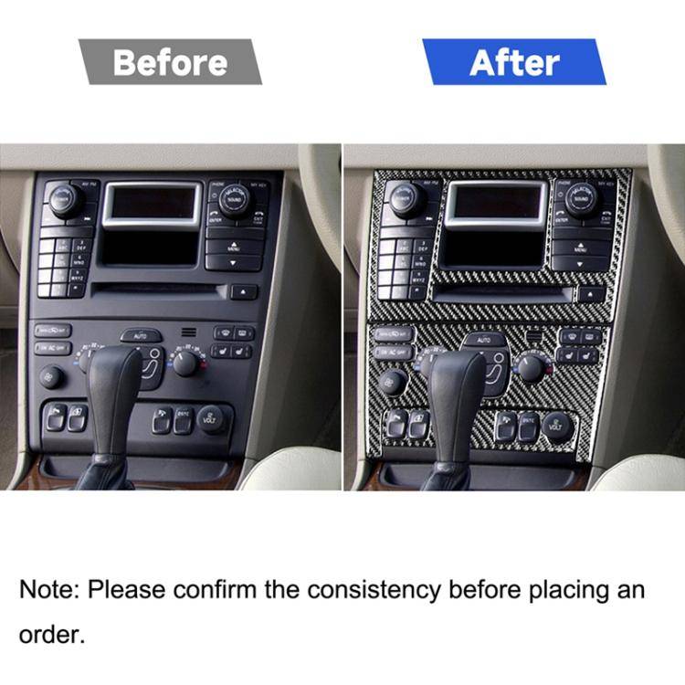 Car Carbon Fiber Control Panel Set A Decorative Sticker for Volvo XC90 2003-2014, Left and Right ...