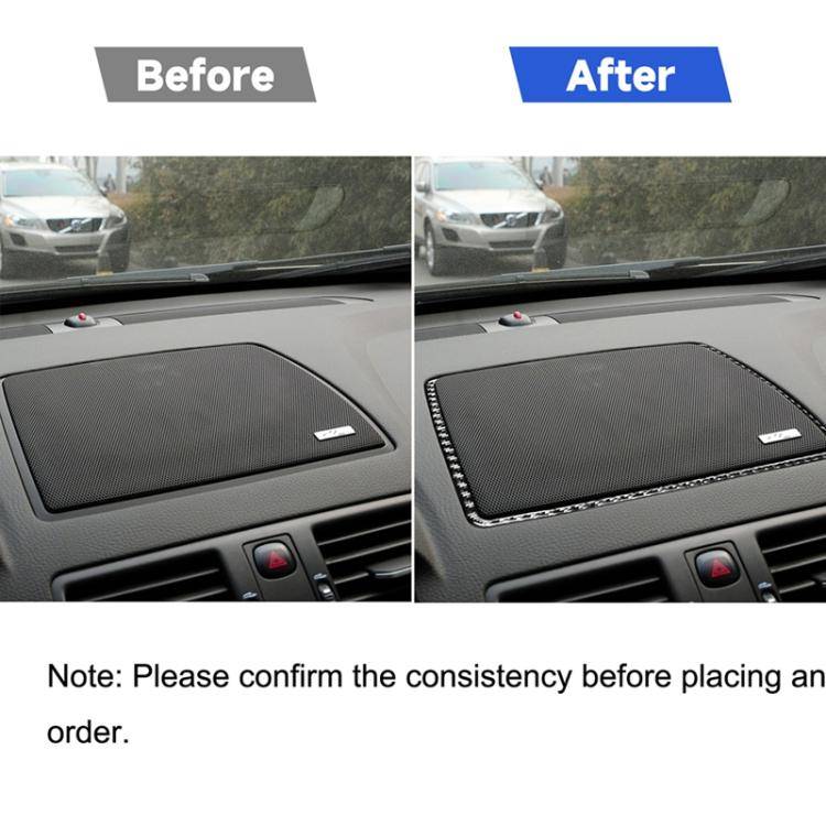 Car Carbon Fiber Screen Base Decorative Sticker for Volvo XC90 2003-2014, Left and Right Drive Un...