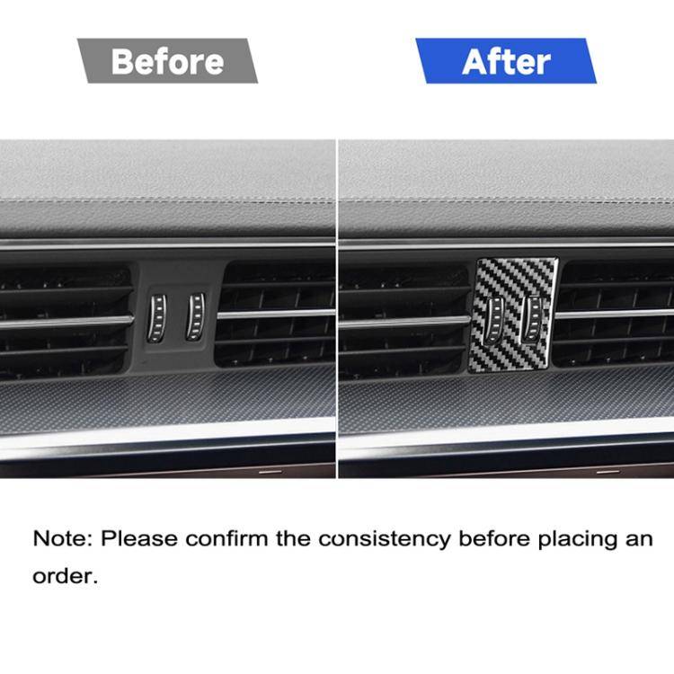 Car Carbon Fiber Air Conditioning Knob Decorative Sticker for Audi A6L / A7 2019-, Left Drive, Ai...