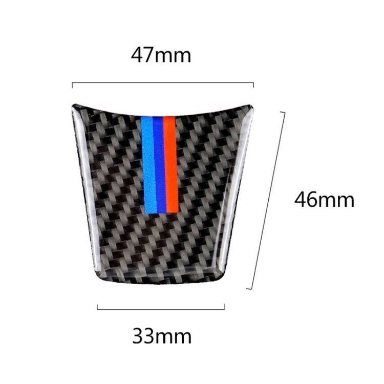 Car Carbon Fiber Steering Wheel Three Color Decorative Sticker for BMW Z4 2009-2015, Steering Whe...