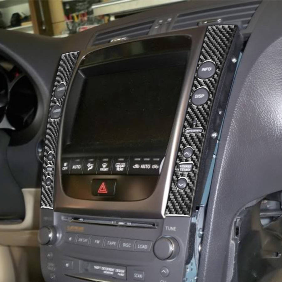 2 PCS / Set Carbon Fiber Car Central Control Panel A Version Decorative Sticker for Lexus GS 2006...