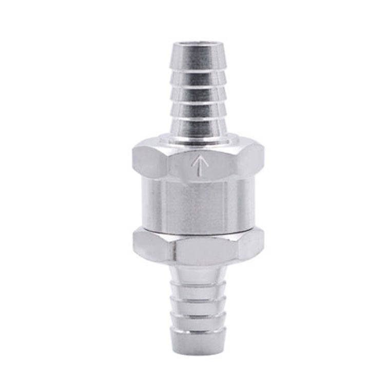 Car 10mm Aluminium Alloy Fuel Petrol One Way Non Return Check Valve, 10mm Silver