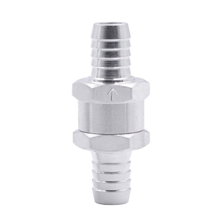 Car 12mm Aluminium Alloy Fuel Petrol One Way Non Return Check Valve, 12mm Silver