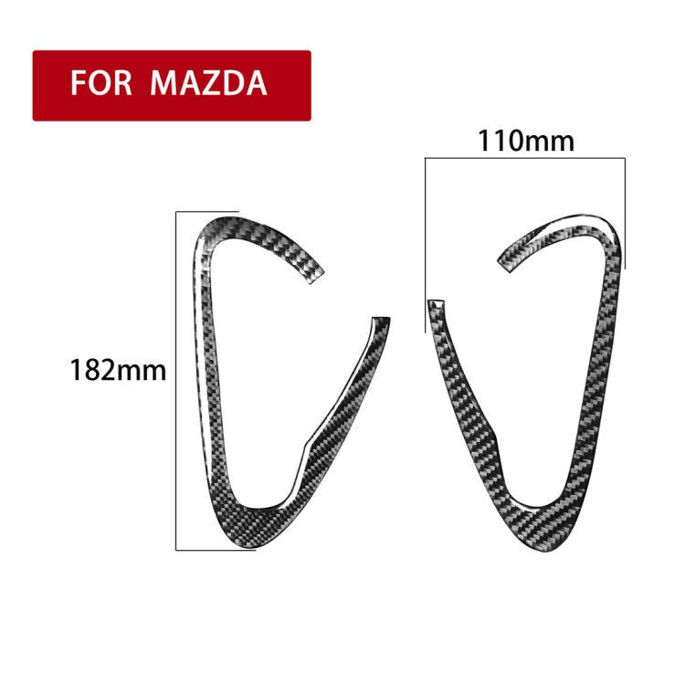 2 PCS Car Carbon Fiber Door Handle Decorative Sticker for Mazda RX8 2004-2008, Left and Right Dri...
