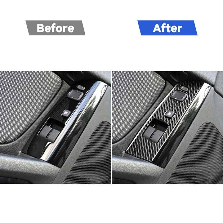 Car Carbon Fiber Main Driving Seat Lift Decorative Sticker for Mazda RX8 2004-2008, Left Drive Lo...