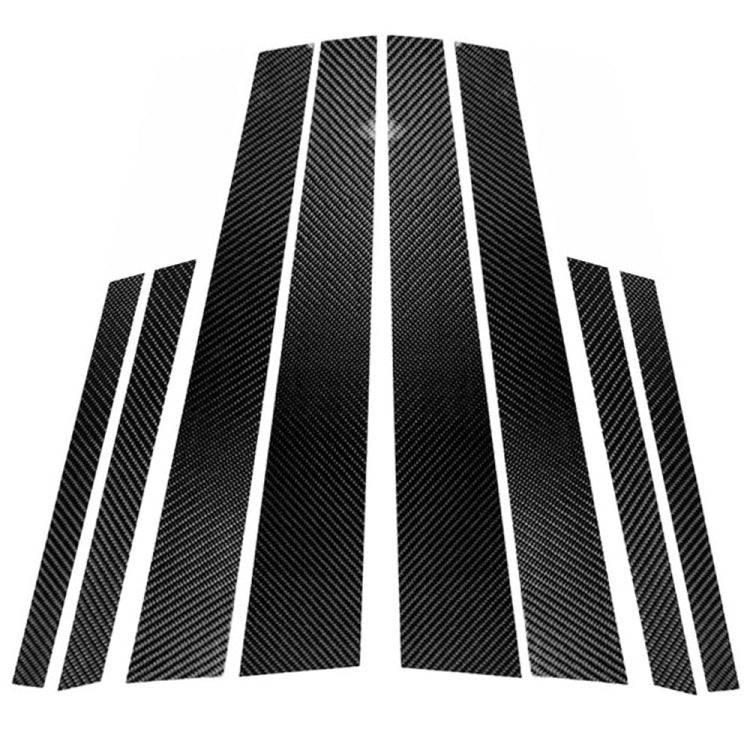 Car Carbon Fiber B Pillar Decorative Sticker for BMW X6 E71 2009-2013, Left and Right Drive Unive...