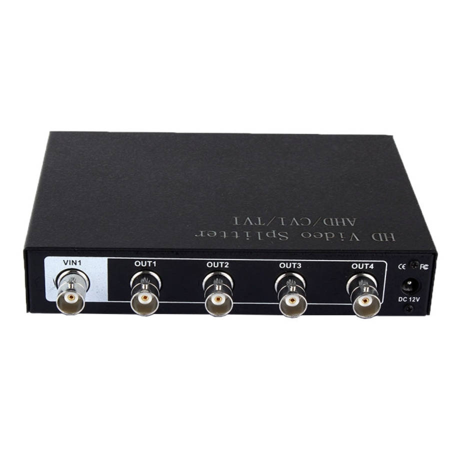 Coaxial AHD / CVI / TVI 1 into 4 Video Signal Splitter, 1 into 4