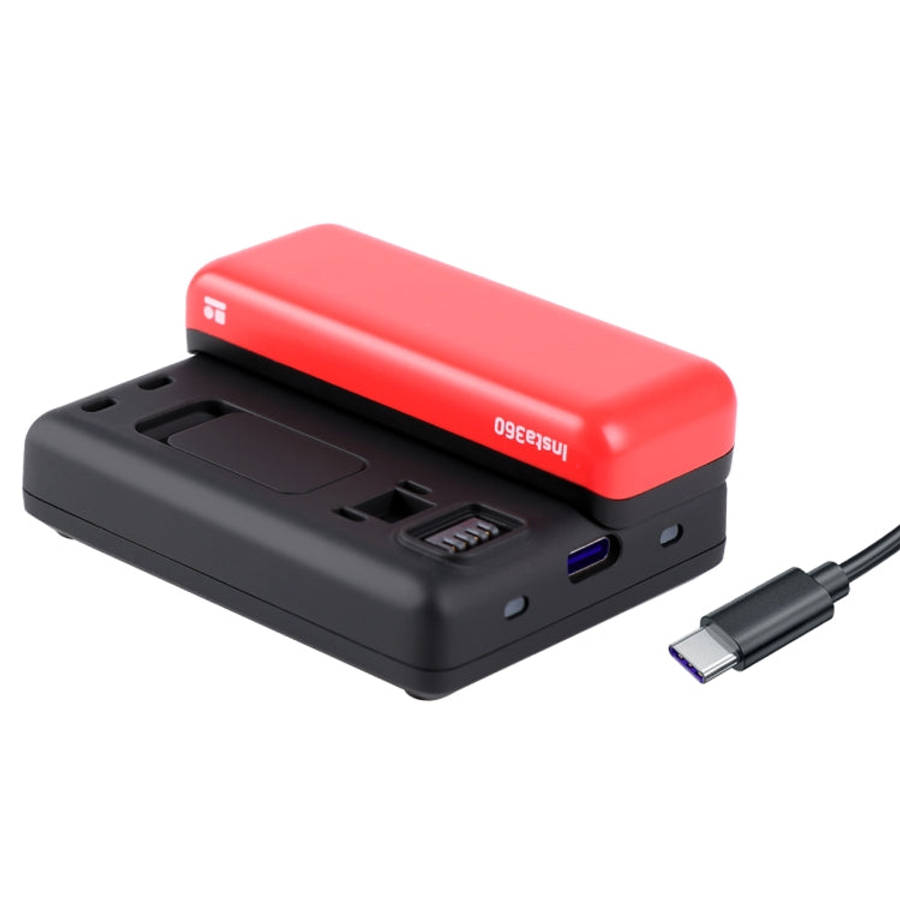 R-R-LF8-CINOR8CA For Insta360 ONE R 4K Panoramic Camera Batteries Charger Fast Charging Dual Char...