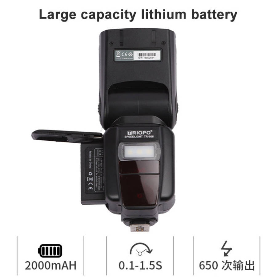Triopo TR-666 2000mAh 2.4G Wireless Dual TTL Mode Flash Speedlite for Canon / Nikon DSLR Cameras,...