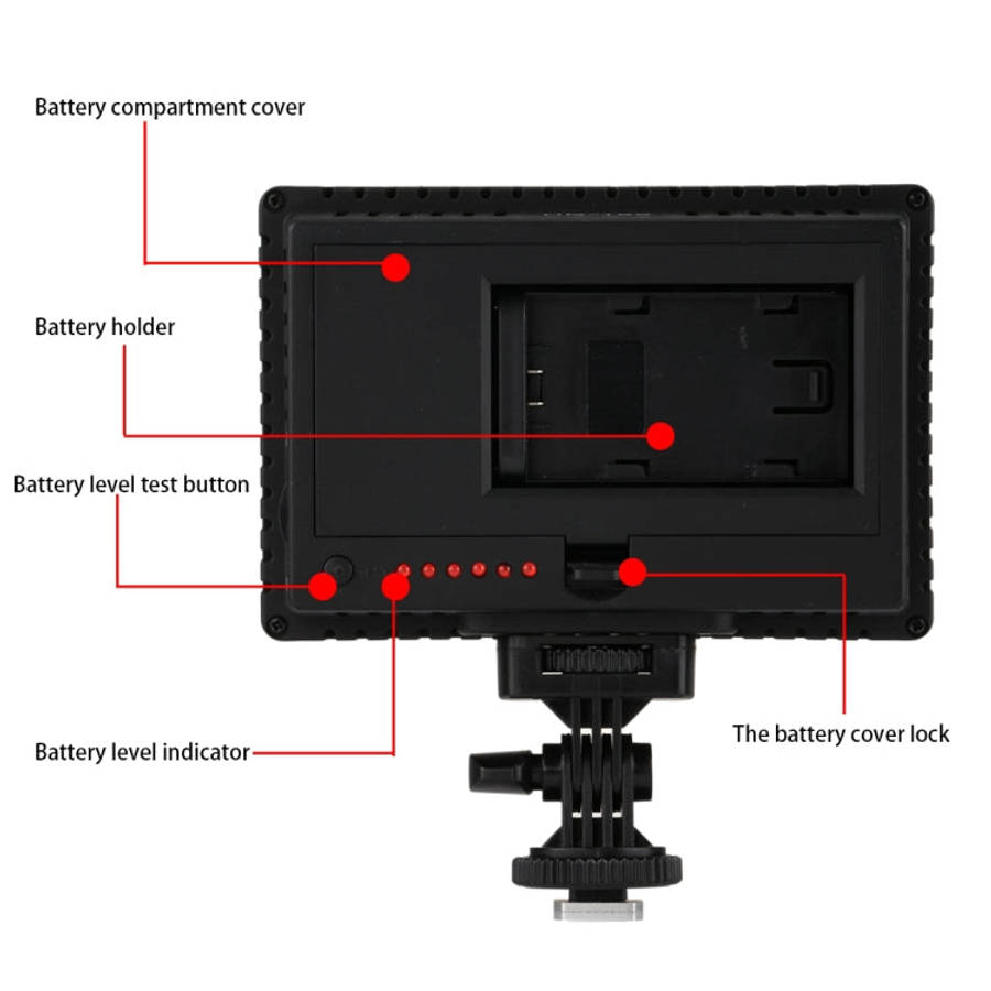 HD-160 White Light LED Video Light on-Camera Photography Lighting Fill Light for Canon, Nikon, DS...