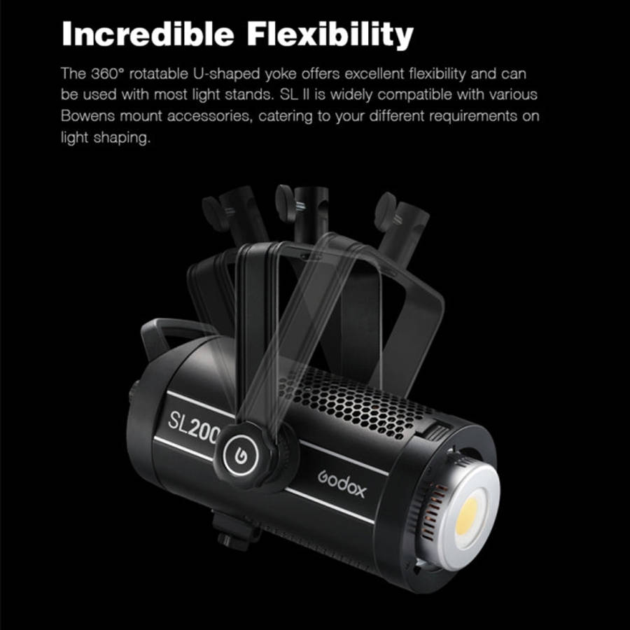 Godox SL200II 200W 5600K Daylight-balanced LED Light Studio Continuous Photo Video Light, SL200II