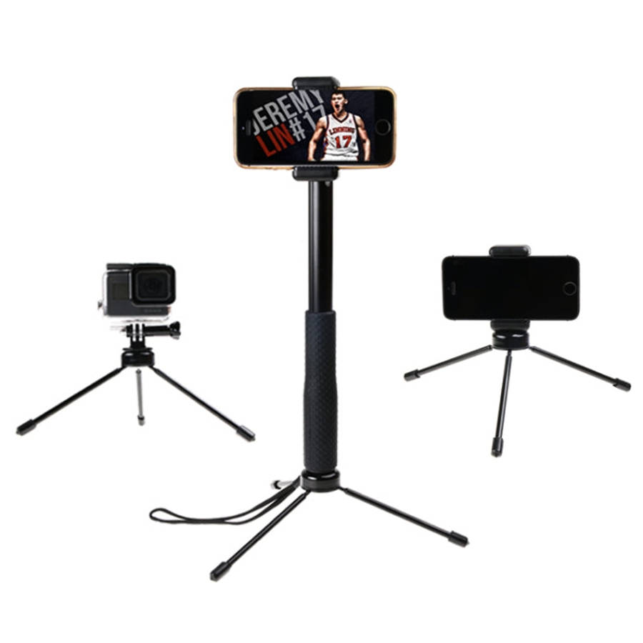 30-93cm Grip Foldable Tripod Holder Multi-functional Selfie Stick Monopod for GoPro, Insta360, DJ...