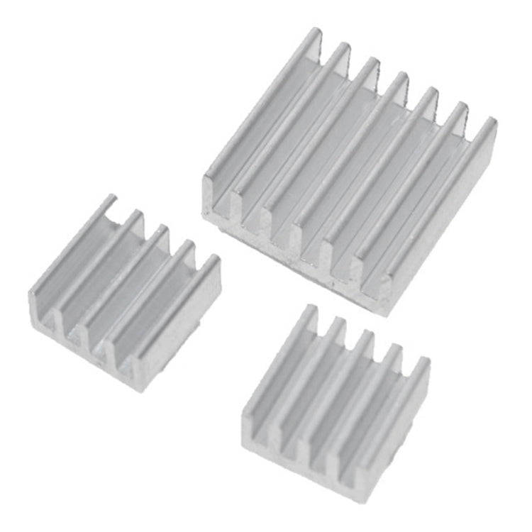 3 in 1 Cooling Heatsink Aluminium Heat Sink Pad Shims for Raspberry Pi 3 / 2, For Raspberry Pi 3 / 2