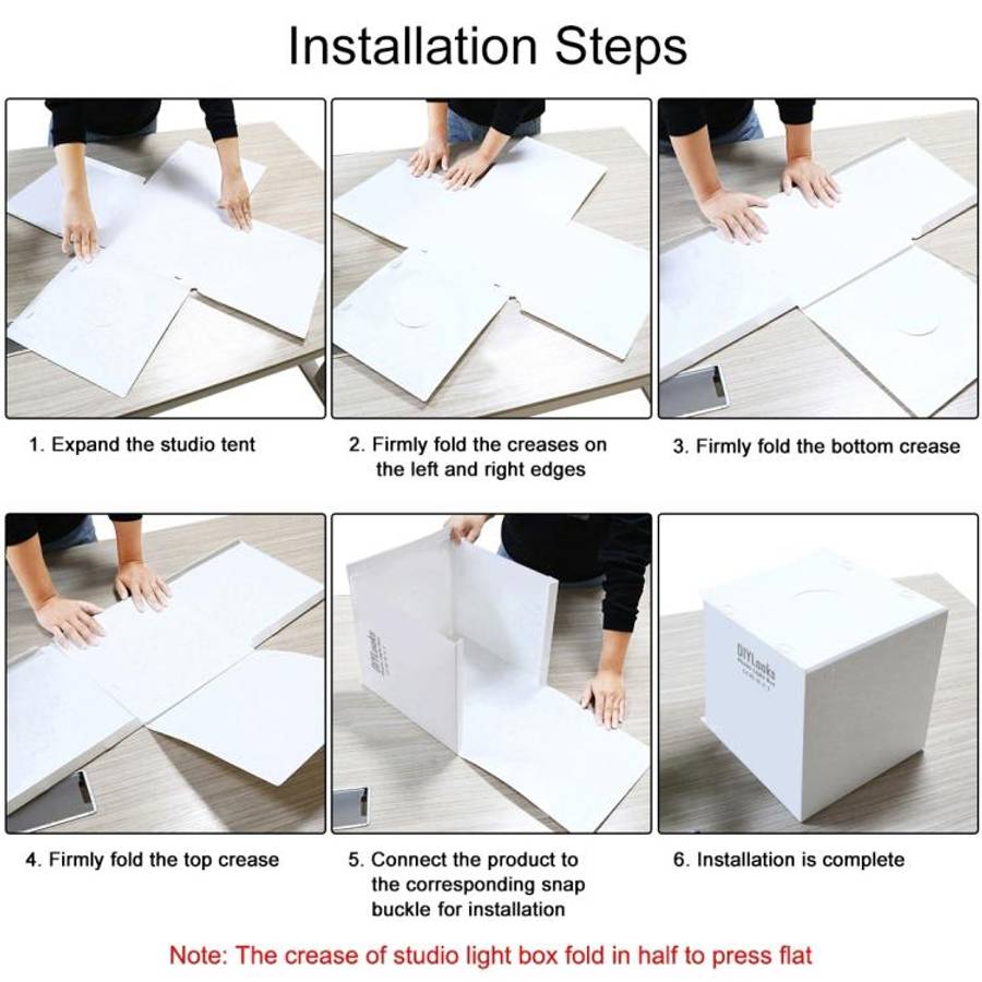 20cm Include 2 LED Panels Folding Portable 1100LM Light Photo Lighting Studio Shooting Tent Box K...