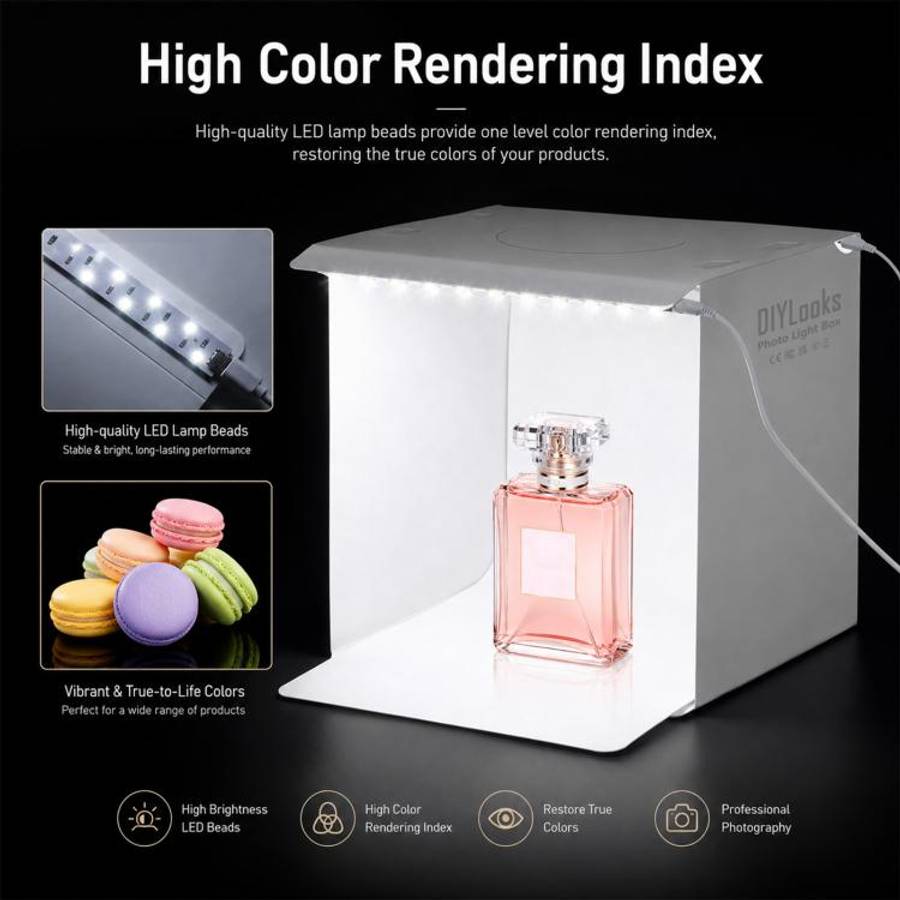 20cm Include 2 LED Panels Folding Portable 1100LM Light Photo Lighting Studio Shooting Tent Box K...