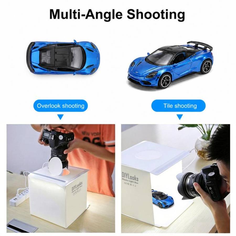 20cm Include 2 LED Panels Folding Portable 1100LM Light Photo Lighting Studio Shooting Tent Box K...
