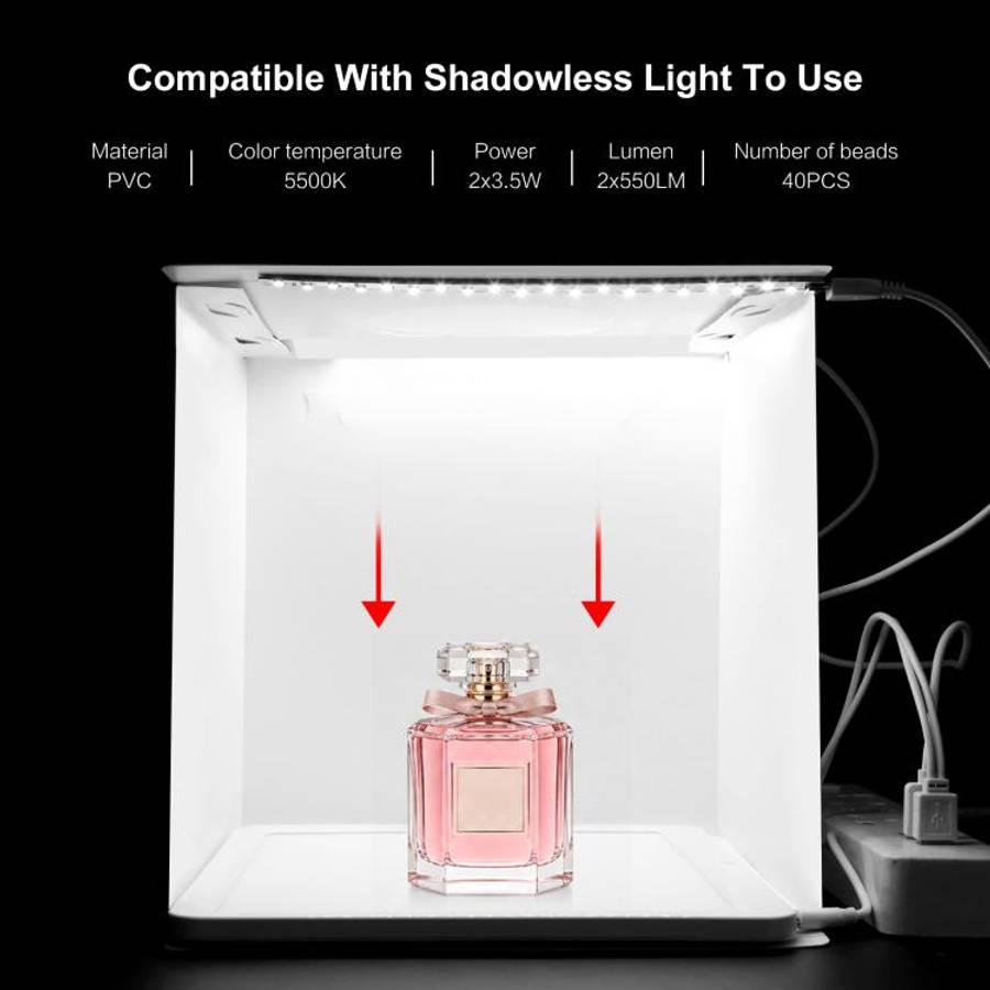 20cm Include 2 LED Panels Folding Portable 1100LM Light Photo Lighting Studio Shooting Tent Box K...