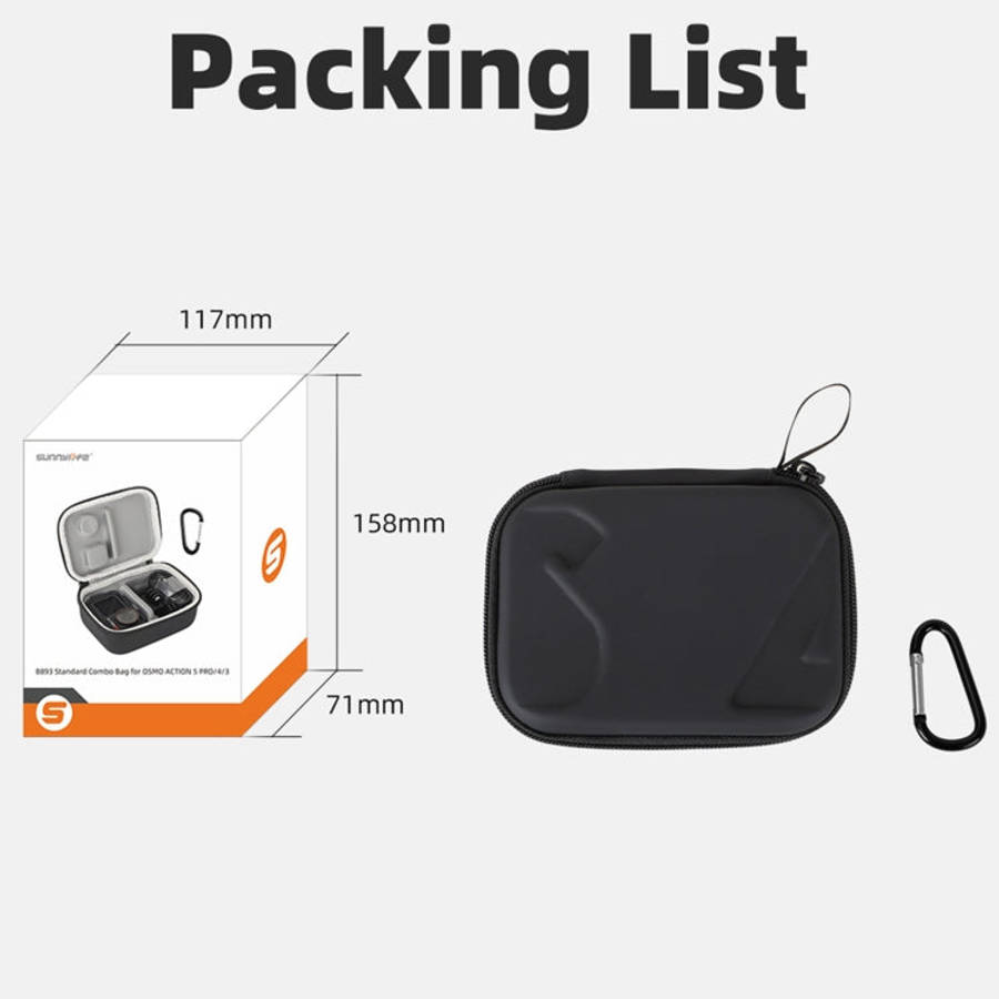 For DJI Osmo Action 5 Pro / 4 / 3 Sunnylife Portable Carrying Case Mini Standard Combo Bag, Stand...