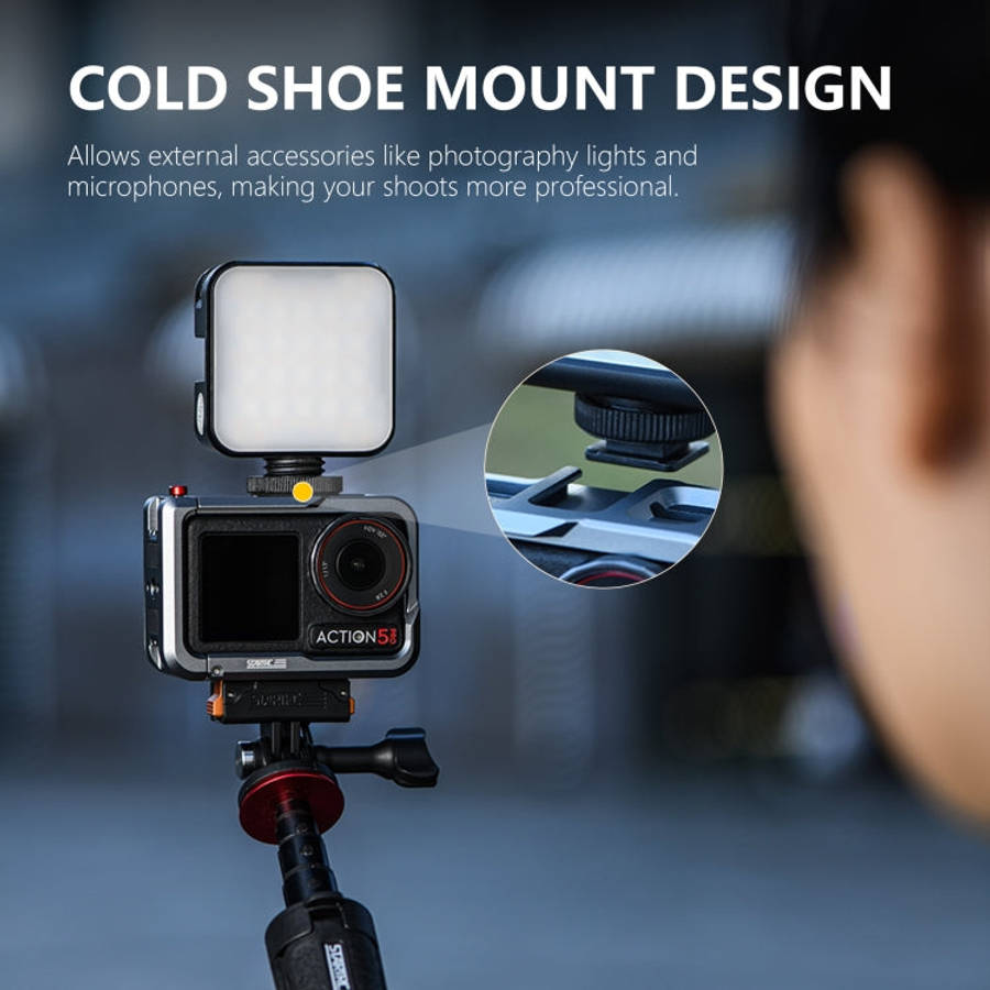 For DJI Osmo Action 5 Pro STARTRC Metal Cage Expansion Adapter Frame with Cold Shoe, For DJI Osmo...