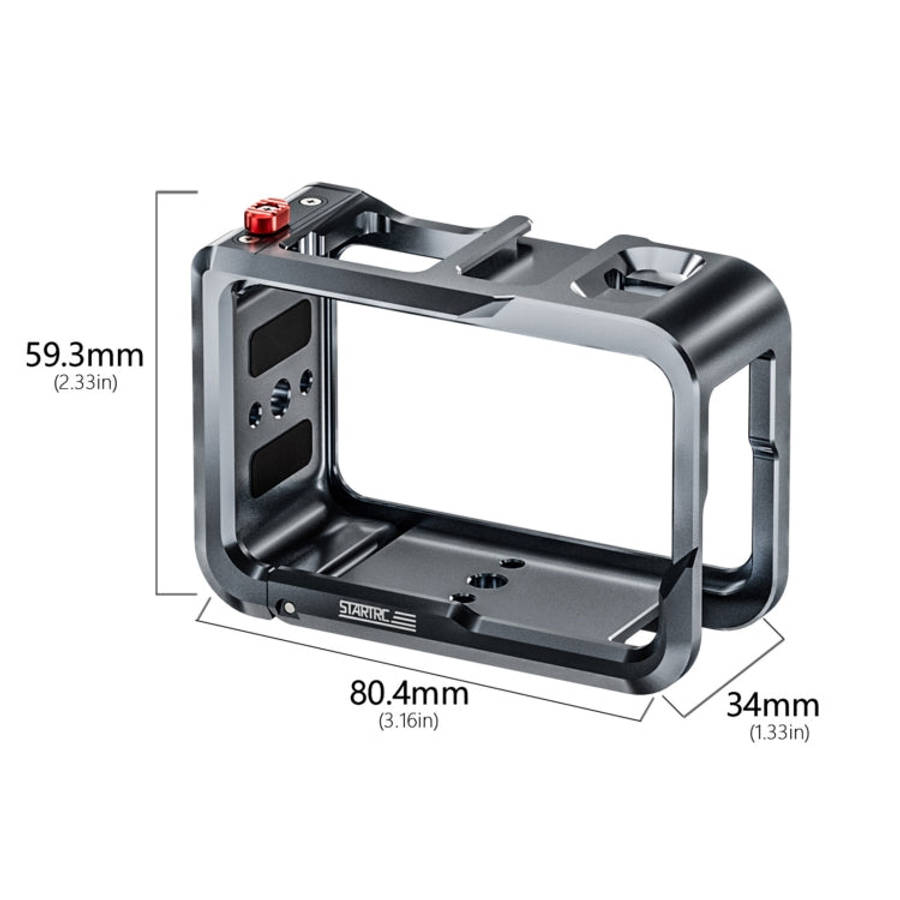 For DJI Osmo Action 5 Pro STARTRC Metal Cage Expansion Adapter Frame with Cold Shoe, For DJI Osmo...