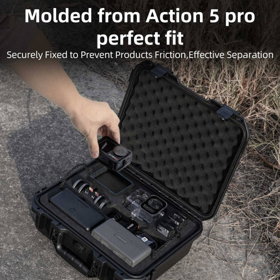 For DJI Osmo Action 5 Pro STARTRC Waterproof EVA ABS Dual-layer Suitcase Storage Box, For DJI Osm...