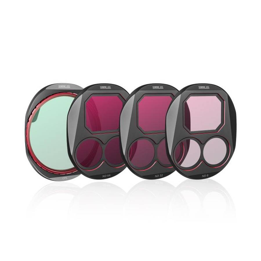 For DJI Mavic 4 Pro STARTRC 4 in 1 CPL ND8 ND32 ND64 Lens Filter Kit, CPL ND8 ND32 ND64