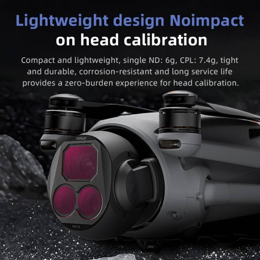 For DJI Mavic 4 Pro STARTRC 4 in 1 CPL ND8 ND32 ND64 Lens Filter Kit, CPL ND8 ND32 ND64