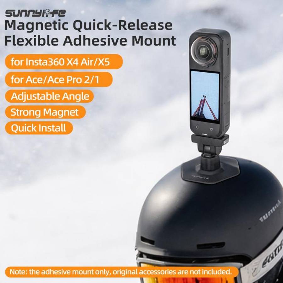 Sunnylife Magnetic Flexible Adhesive Helmet Mount Base Quick-Release Action Camera Holder For Ins...