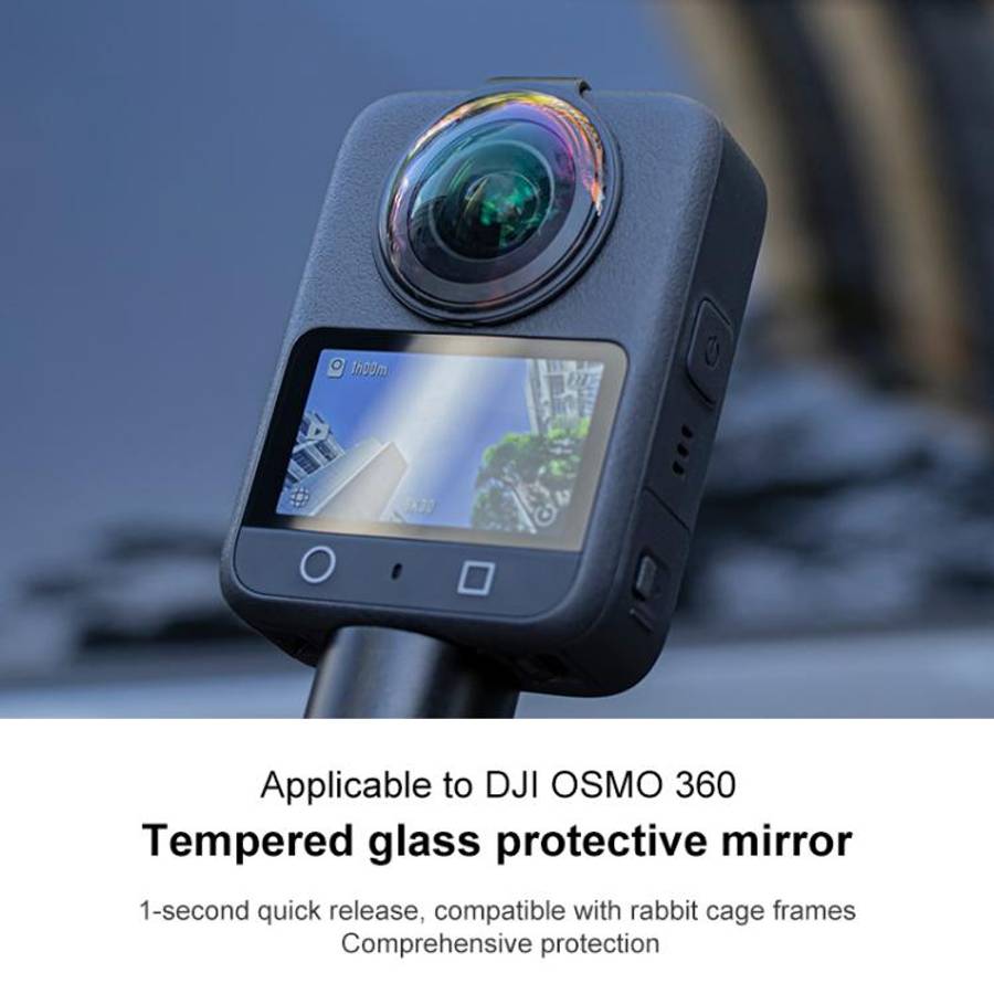 For DJI Osmo 360 Camera Optical Tempered Glass Cover Protective Lens Guard, For DJI Osmo 360