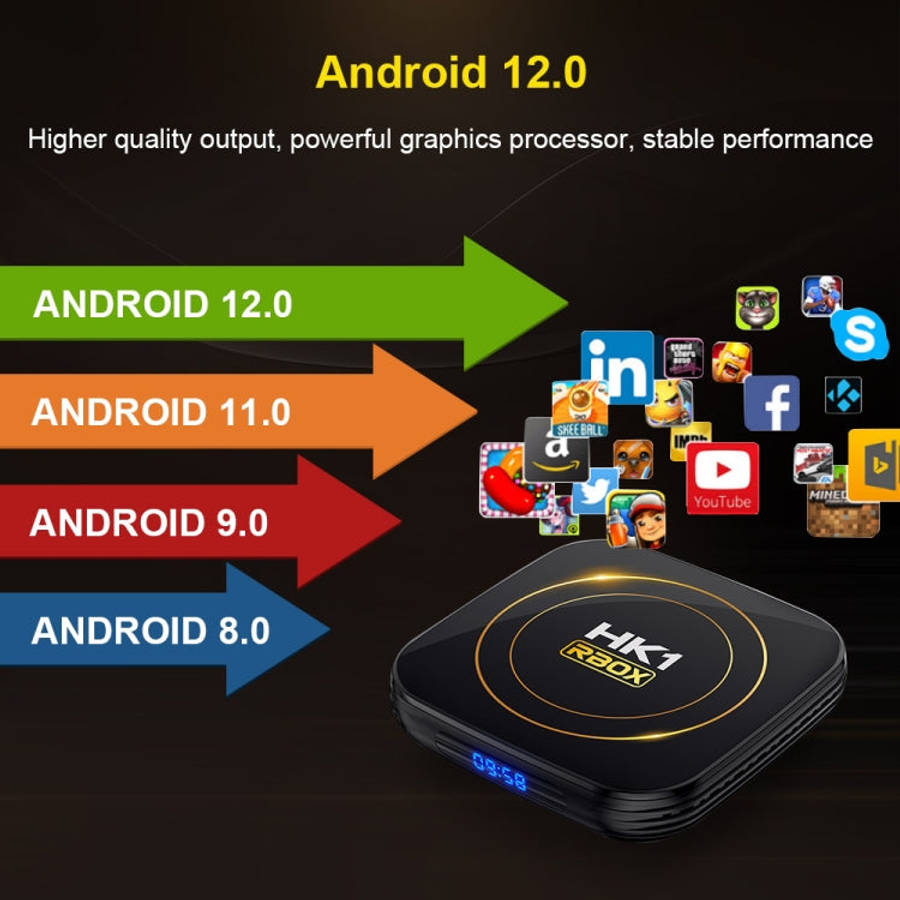 HK1 RBOX-H8S 4K Ultra HD Android 12.0 Smart TV Box with Remote Control, Allwinner H618 Quad-Core,...