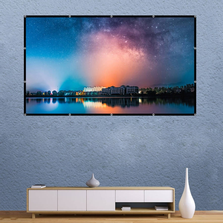 Folding Milk Silk Polyester Projector Film Curtain, 60 inch (16:9) Projection Area: 133 x 75cm, 6...