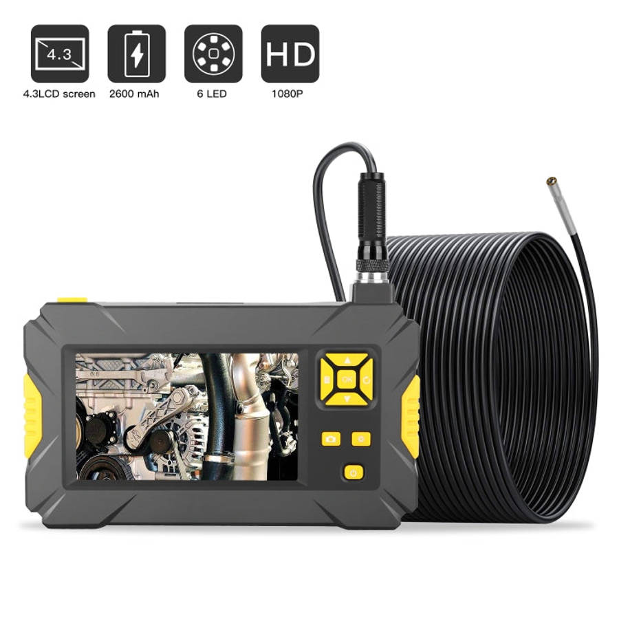 P30 3.9mm 1080P IP68 Waterproof 4.3 inch Screen Single Camera Digital Endoscope, 2m Hard Cable, 5...