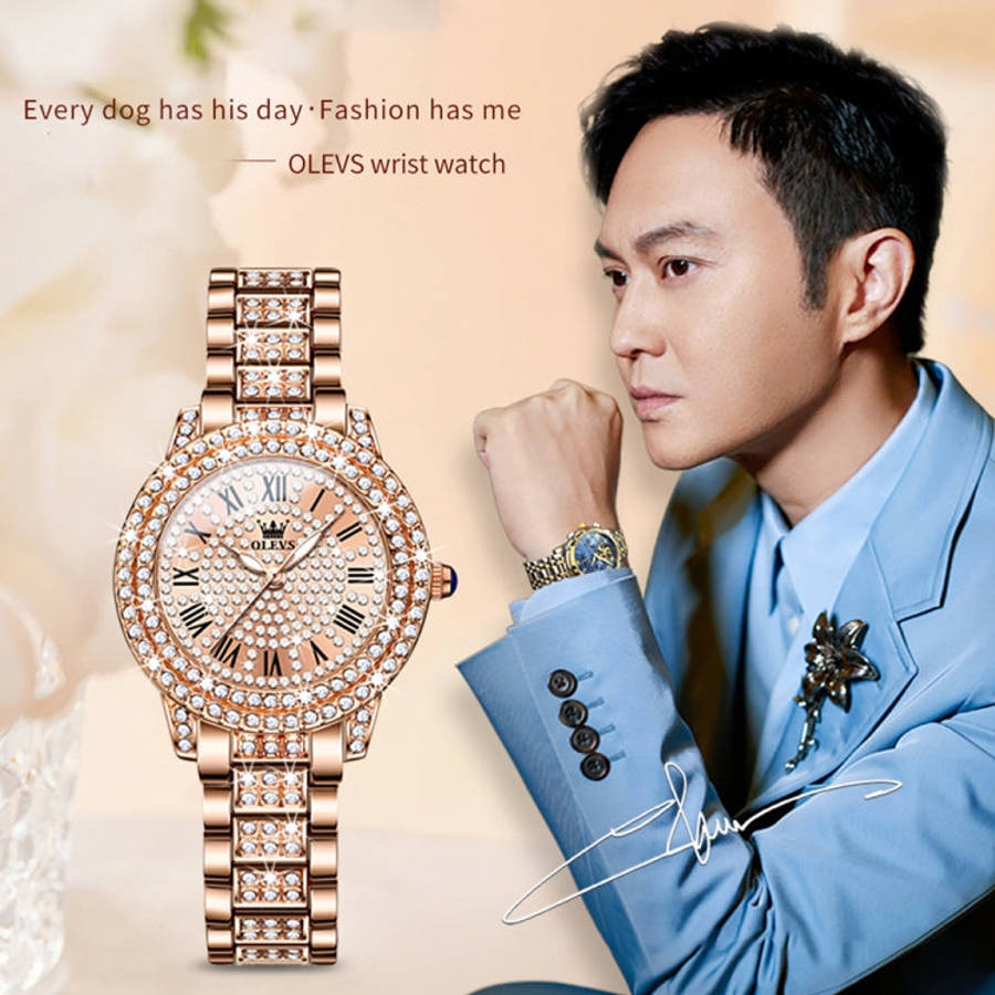 OLEVS 9943 Women Diamond Waterproof Quartz Watch