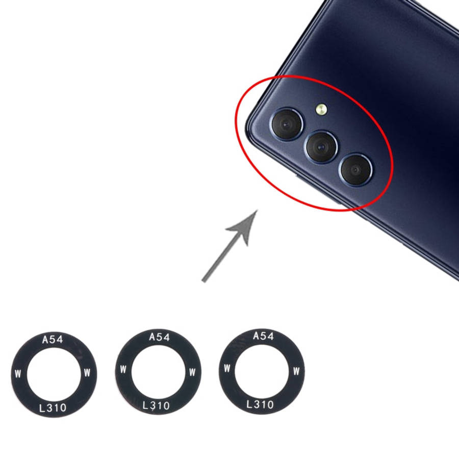 10set Back Camera Lens, For Samsung Galaxy M54 SM-M546B, For Samsung Galaxy M14 SM-M146B, For Sam...
