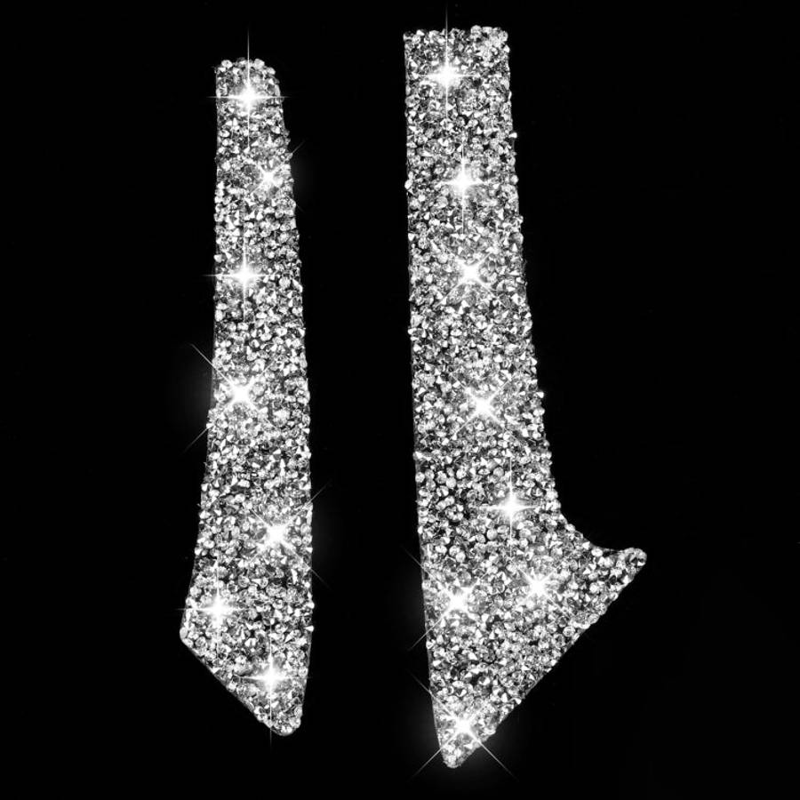 For Chevrolet Corvette C7 2014-2019 Car Center Arm Rest Diamond Decorative Sticker, Left Drive, C...