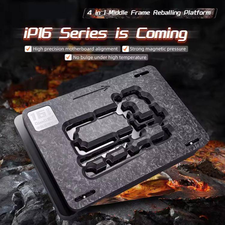 Qianli 4 in 1 Magnetic Middle Layer BGA Reballing Platform for iPhone 16 Series, Qianli for iPhon...
