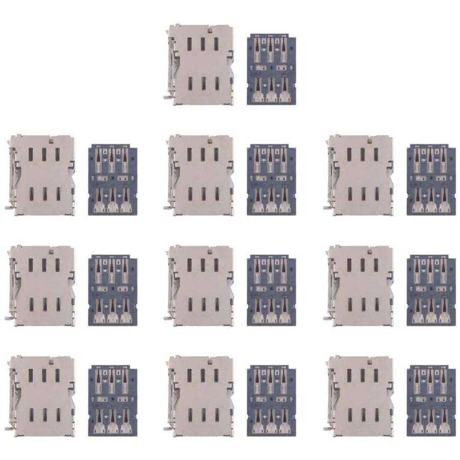 10pcs Original SIM Card Reader, For Galaxy S24 Ultra SM-S928, For Galaxy S24+ SM-S928, For Galaxy...