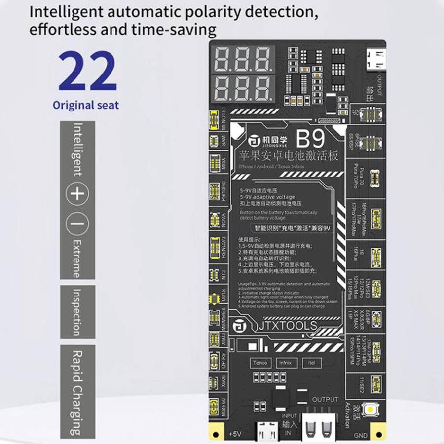 JTX B9 5-9V Battery Charging Activation Board for iPhone 6S-17 Pro Max (without 16e) & Android, J...