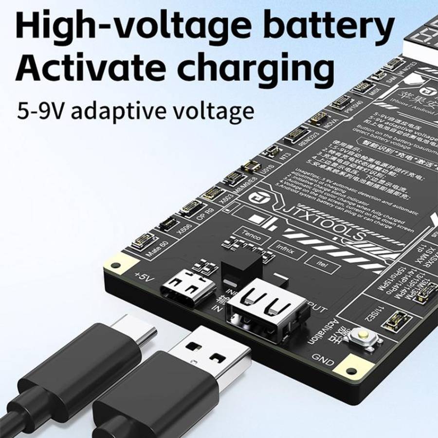 JTX B9 5-9V Battery Charging Activation Board for iPhone 6S-17 Pro Max (without 16e) & Android, J...