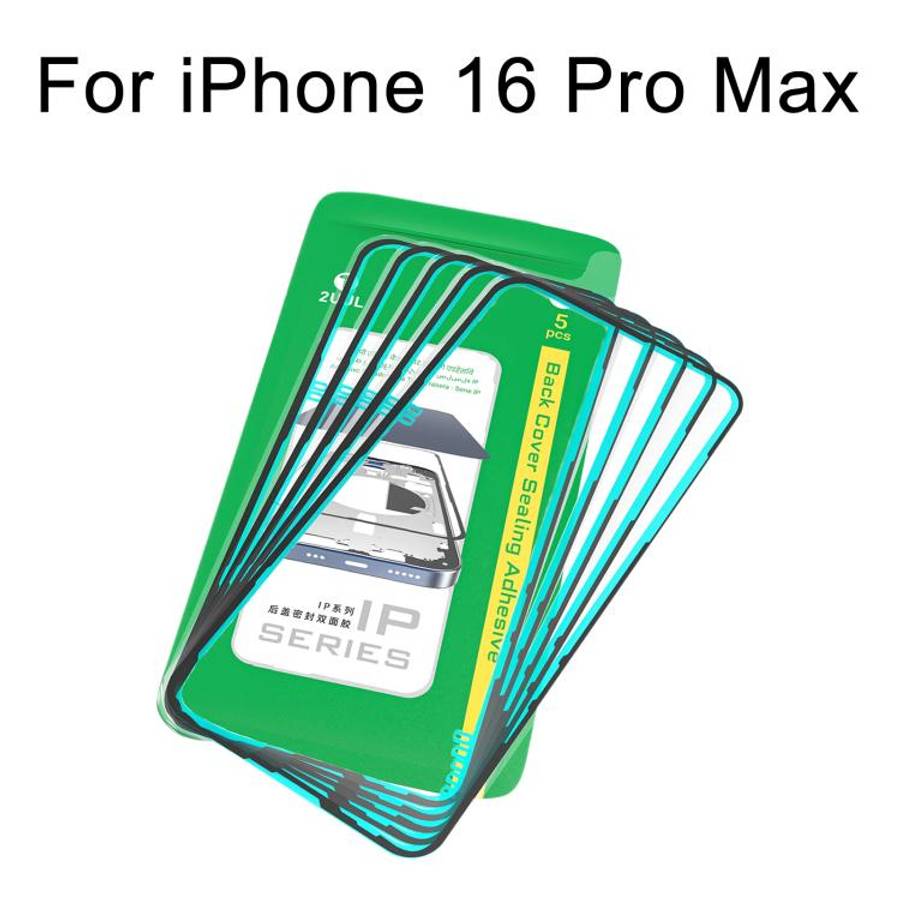 2UUL IP Series Back Cover Sealing Adhesive (5pcs/Box), For iPhone 17 Pro Max, For iPhone 17 Pro, ...
