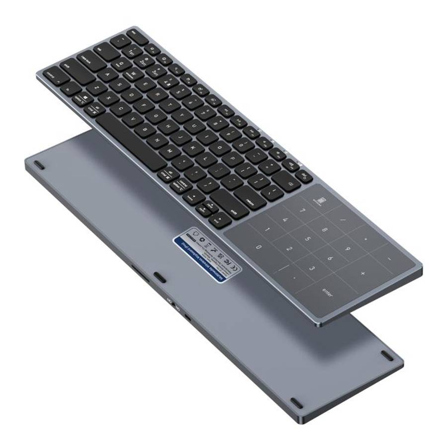 DUX DUCIS LK Pro Series Universal Dual-Mode Aluminum Alloy Wireless Keyboard With Touch Digital P...